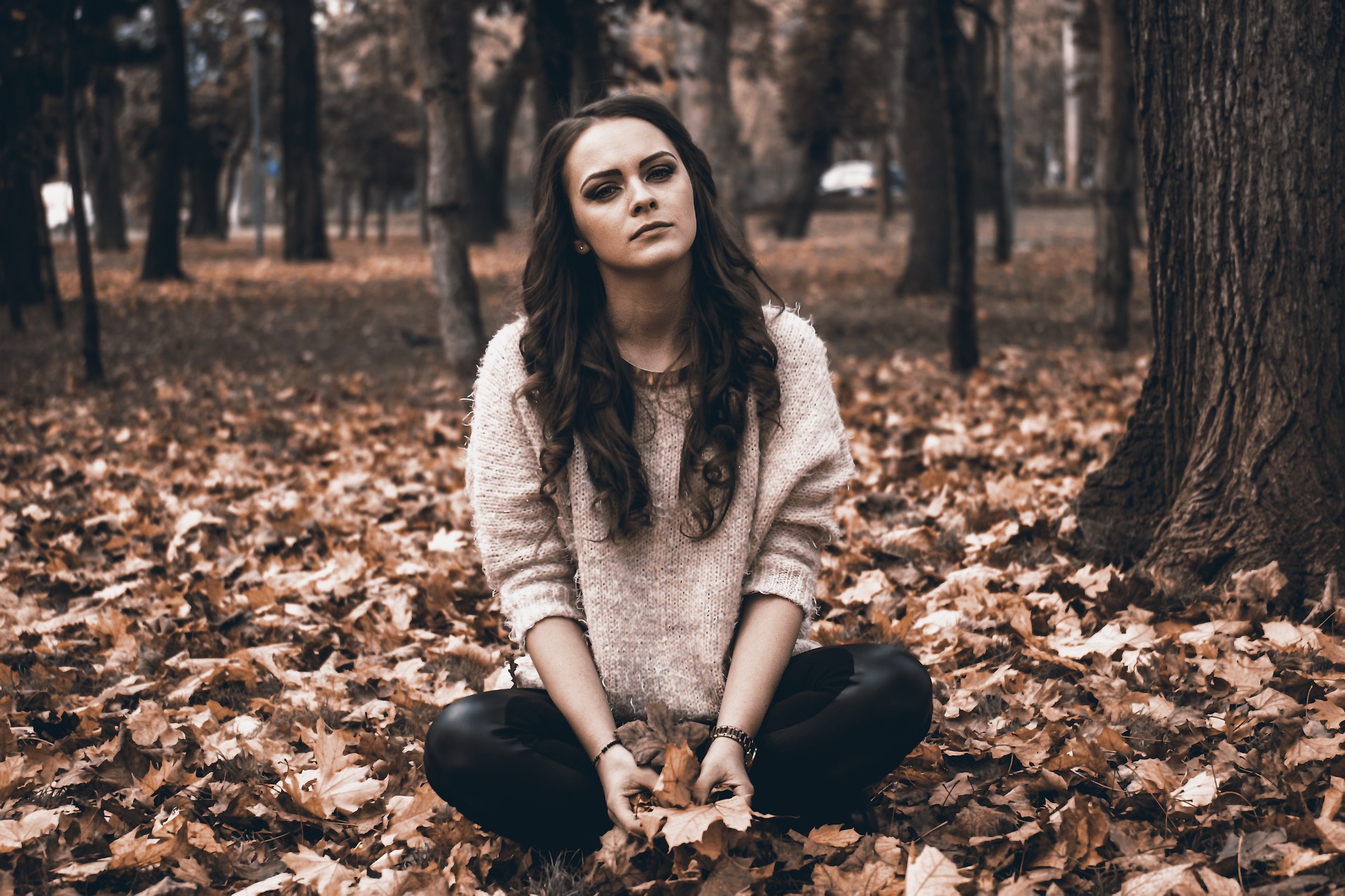 A woman grieving the sadness of the of a loved one